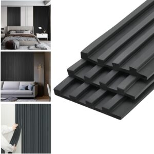 Flexible Fluted Black Wall Panels