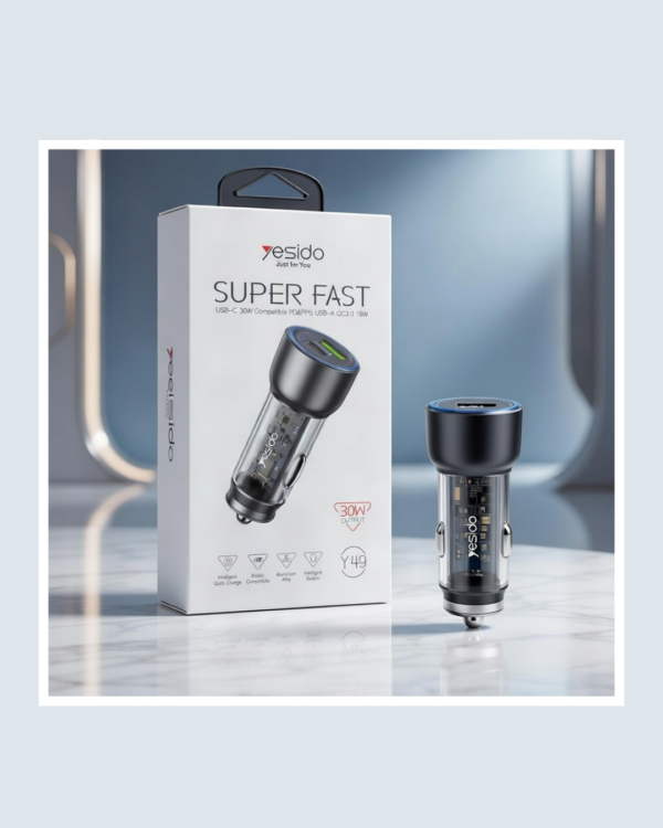 Yesido Y49 30W Super Fast Dual Port Car Charger