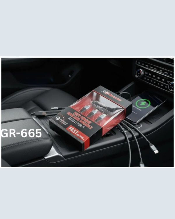 66W GR-665 Special 3-in-1 Fast Car Charger – Powerful & Safe Charging